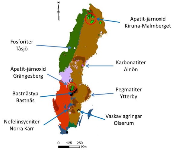 Svenska förekomster av REE