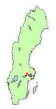 Location of city Västerås